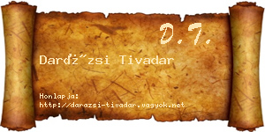 Darázsi Tivadar névjegykártya